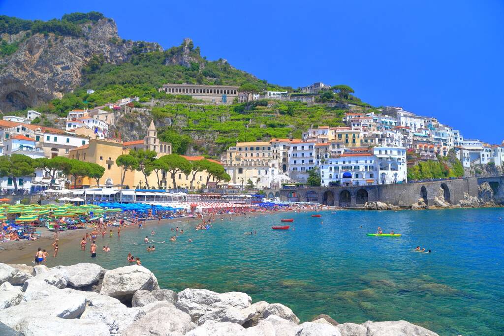 Amalfi harbor on Amalfi coast, Italy