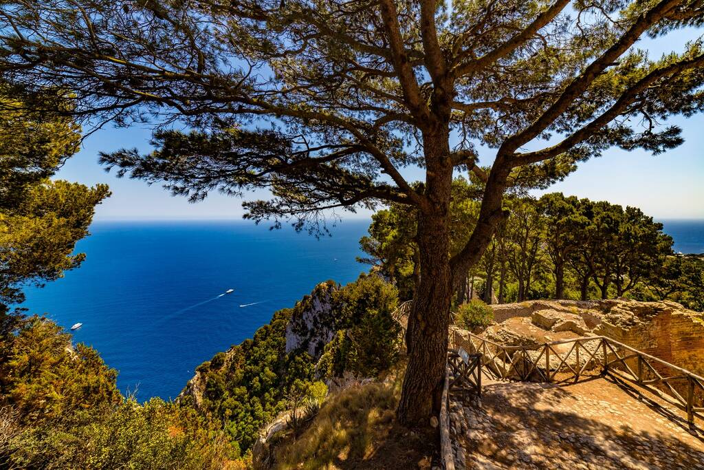Italy. Capri Island. Villa Jovis built by emperor Tiberius - remains the east part