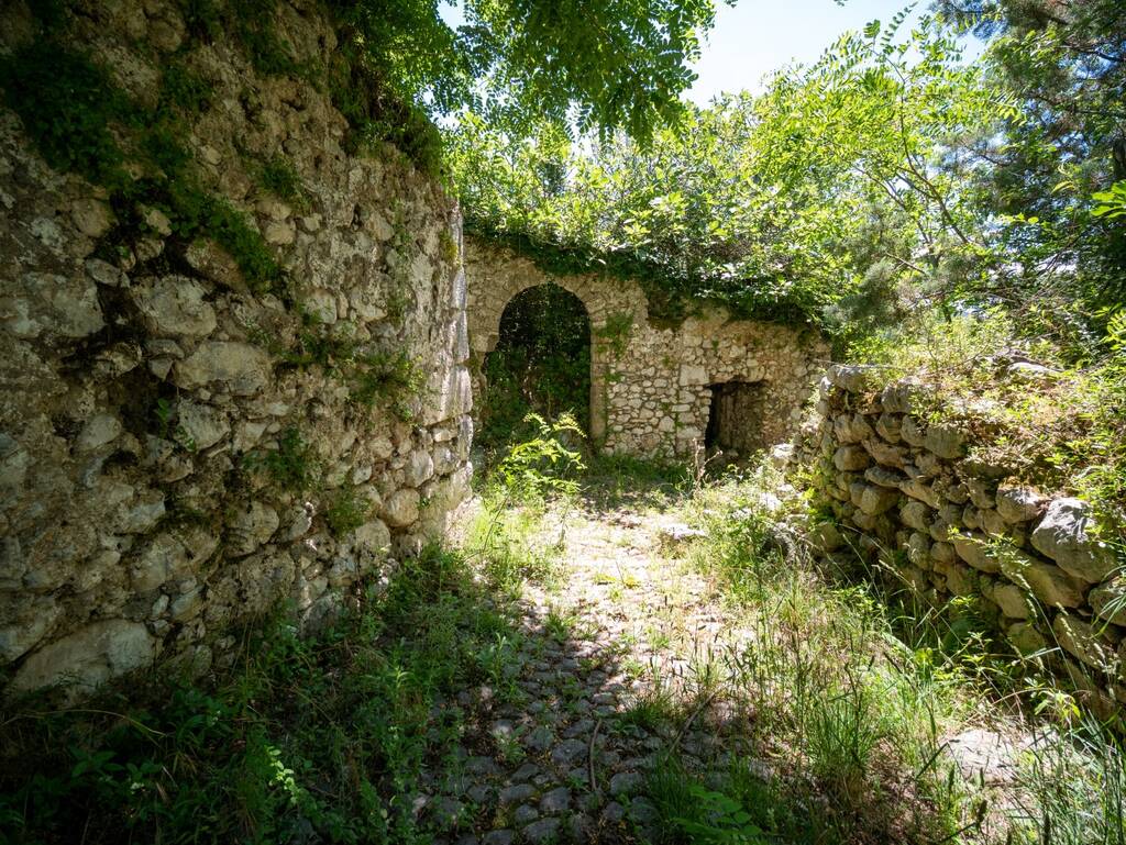 Ghost town of San Pietro Infine with his ruins, Caserta, Campania, Italy. The town was the site of The Battle of San Pietro in World War II