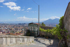 Panorama from the pedamentina San Martino, Naples (Italy)