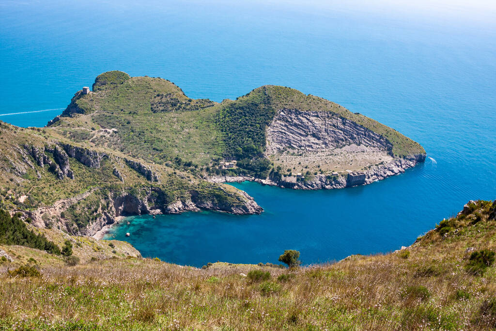 Baia di Ieranto in the marine protected area of Punta Campanella, Naples, Campania, Italy
