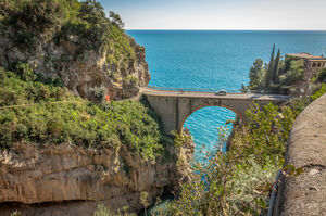 Driving the Amalfi Coast, terrifying and picturesque.