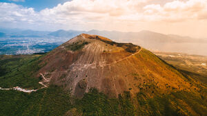Wulkan Wezuwiusza z powietrza