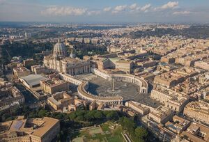 Aerial view of Vatican city, Rome, Italy