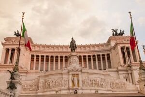 Altare della Patria (Altar of the Fatherland) is a monument built in honour of Victor Emmanuel, the first king of a unified Italy, located in Rome, Italy.