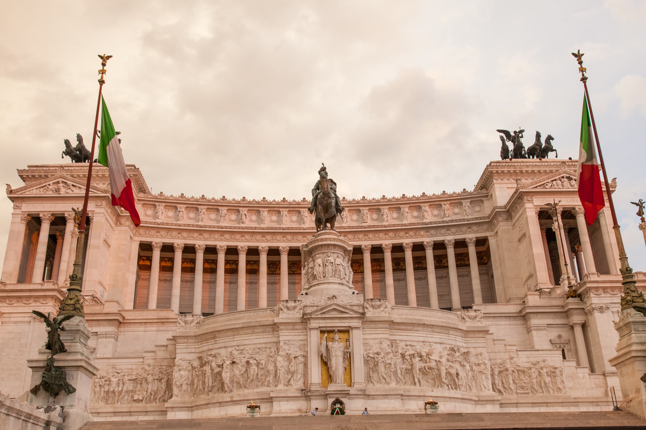 Altare della Patria (Altar of the Fatherland) is a monument built in honour of Victor Emmanuel, the first king of a unified Italy, located in Rome, Italy.