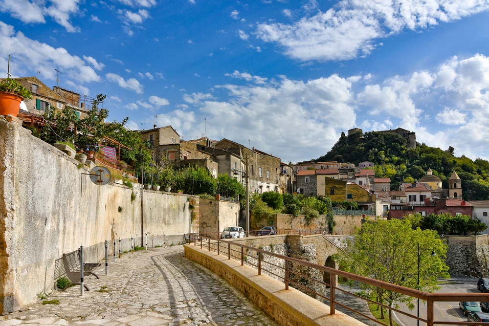 A medieval village in the hills in the province of Caserta, in the Campania region 