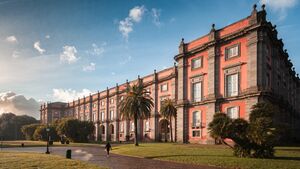 View of the Royal Palace of Capodimonte, Naples, Italy.